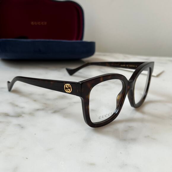 NEW Gucci GG1258O Brown Oversized Square Eyeglasses Frames - Picture 7 of 8